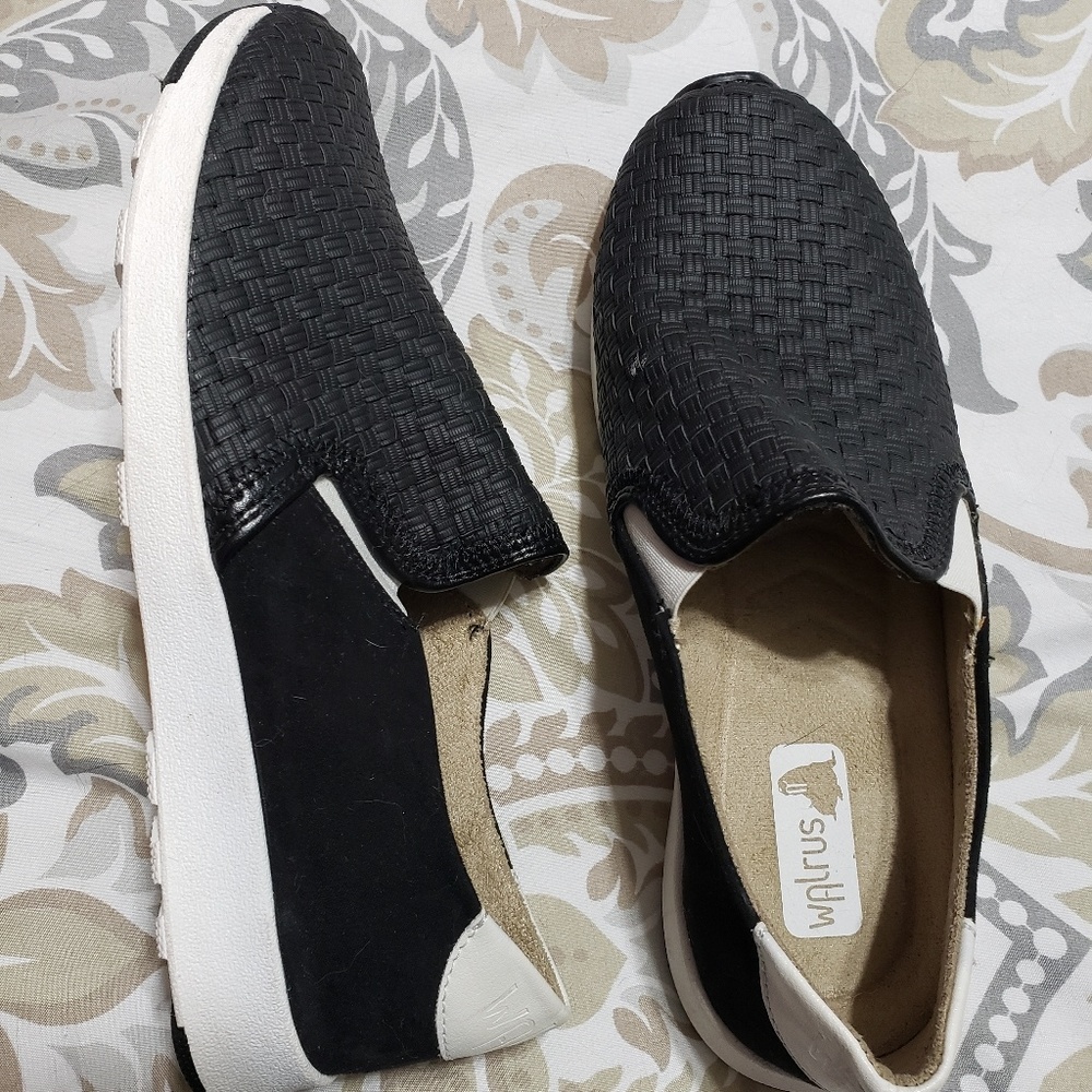 Comfortable black slip on shoes